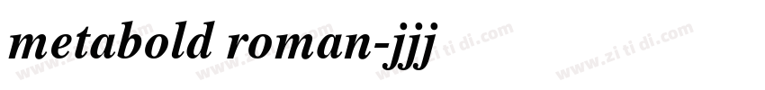 metabold roman字体转换